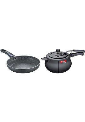 Prestige Svachh Nakshatra Plus Hard Anodised Aluminium Inner Lid Pressure Handi Cooking Pot | 5 L | 5.3 Qt | 24 cm | 9.4 Inch