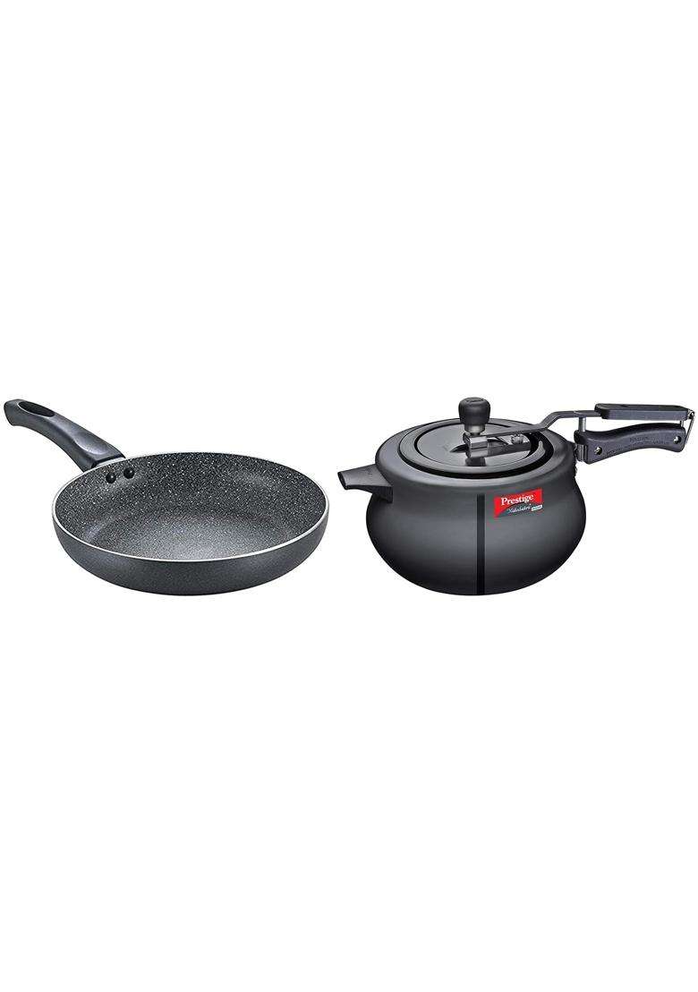 Prestige Svachh Nakshatra Plus Hard Anodised Aluminium Inner Lid Pressure Handi Cooking Pot | 5 L | 5.3 Qt | 24 cm | 9.4 Inch - Indya