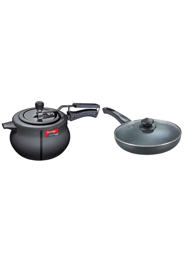 Prestige Svachh Nakshatra Plus Hard Anodised Aluminium Inner Lid Pressure Handi Cooking Pot | 5 L | 5.3 Qt | 26 cm | 10.2 Inch - Indya