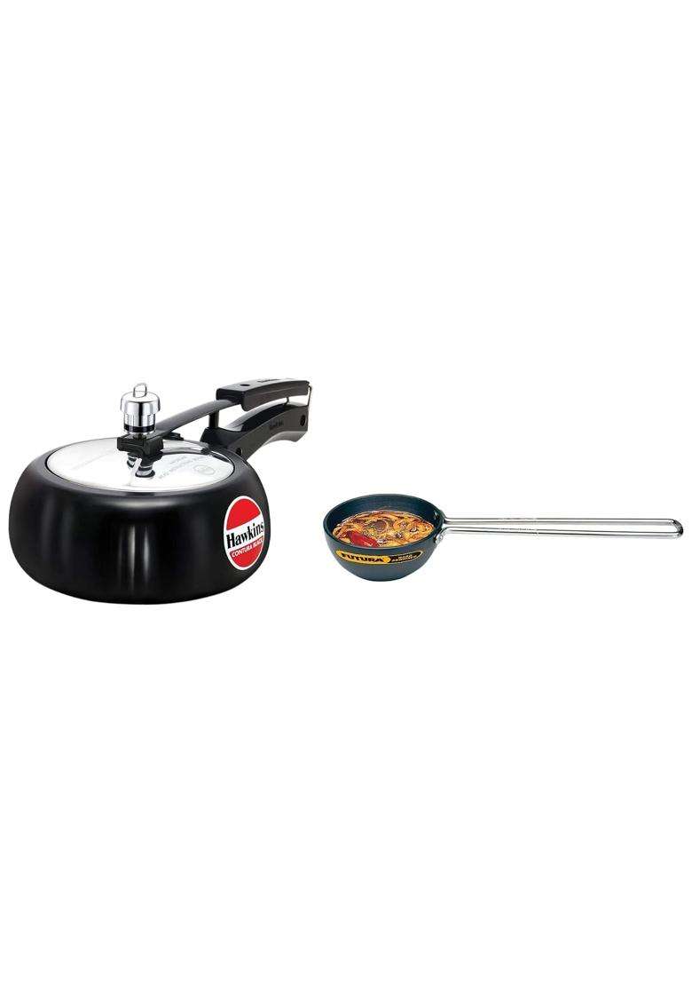 Hawkins Contura Black Pressure Cooker | 2 L | 2.1 Qt - Indya