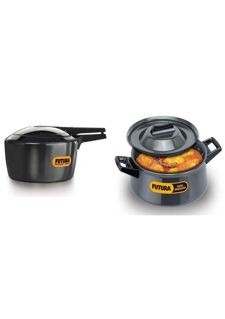 Hawkins - F40 Futura Hard Anodised Pressure Cooker | 3 L | 3.2 Qt - Indya