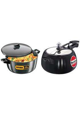 Hawkins Contura Black Pressure Cooker | 5 L | 5.3 Qt | 27 cm | 10.6 Inch