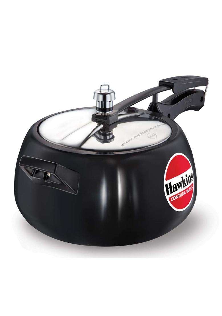 Hawkins Contura Black Pressure Cooker | 5 L | 5.3 Qt | 27 cm | 10.6 Inch - Indya