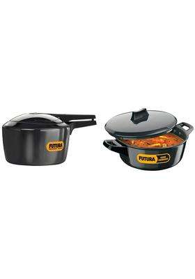 Hawkins Futura Hard Anodised Pressure Cooker | 3 L | 3.2 Qt | Induction Compatible