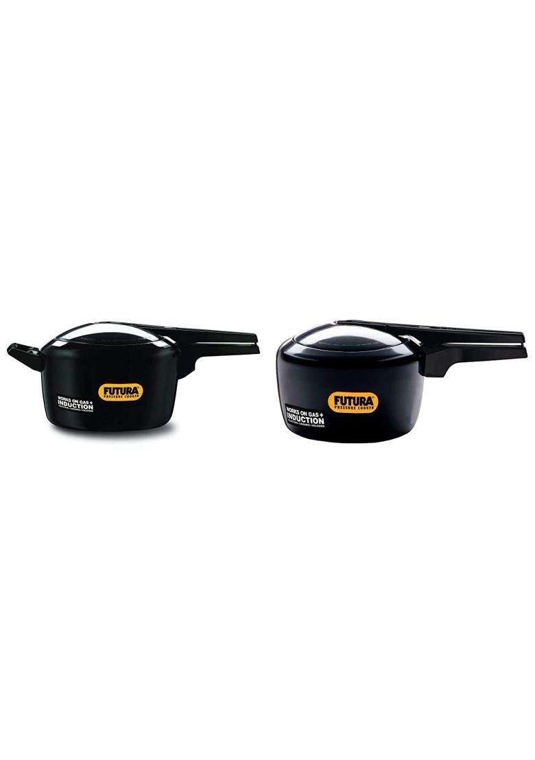 Hawkins - If50 Futura Hard Anodised Induction Compatible Pressure Cooker | 5 L | 5.3 Qt - Indya