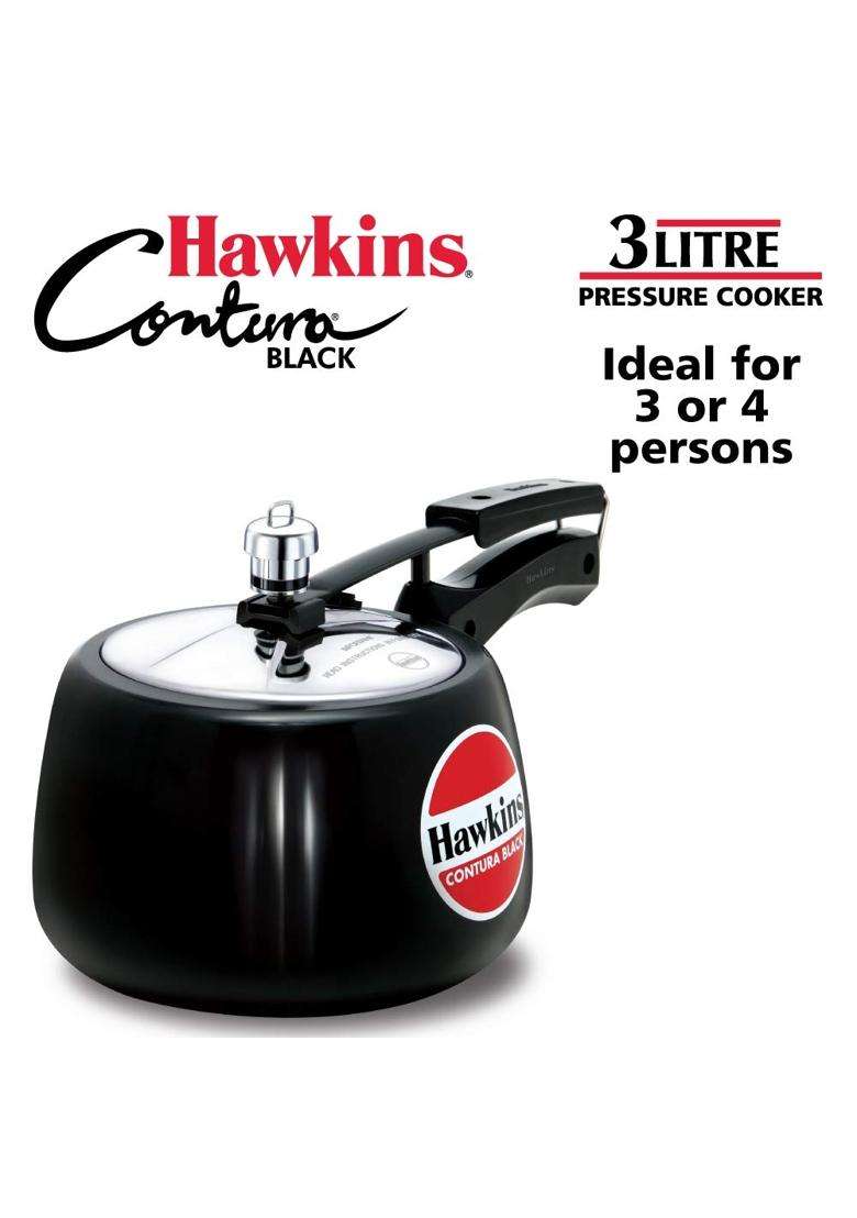 Hawkins Contura Hard Anodised Aluminium Pressure Cooker | 3 L | 3.2 Qt - Indya