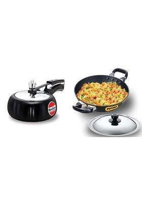 Hawkins Contura Hard Anodised Aluminium Pressure Cooker | 2 L | 2.1 Qt | Non-Stick | With Lid