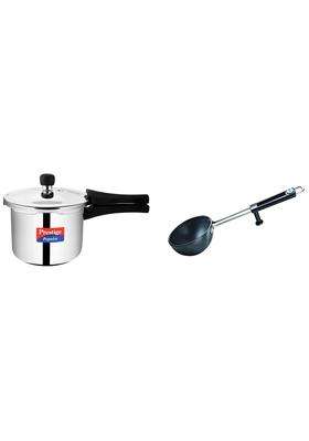 Prestige Popular Stainless Steel Pressure Cooker | 3 L | 3.2 Qt