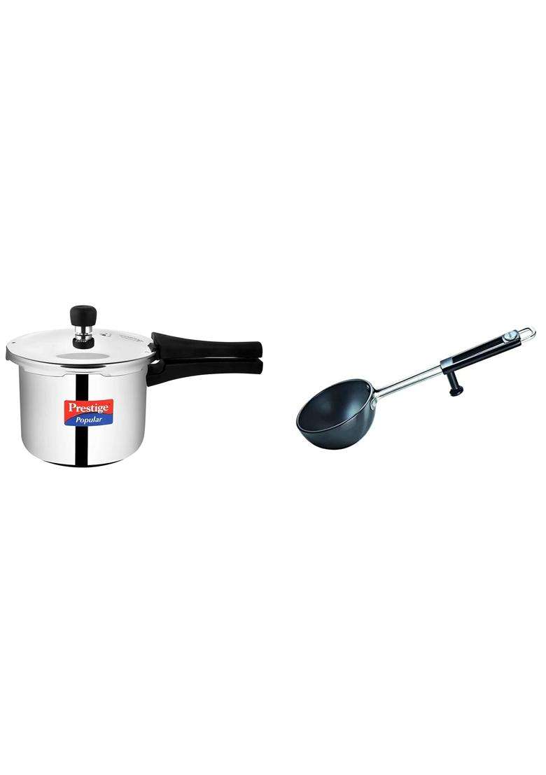 Prestige Popular Stainless Steel Pressure Cooker | 3 L | 3.2 Qt - Indya