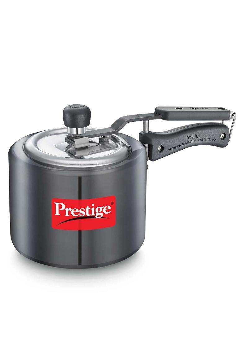 Prestige Nakshatra Duo Plus Svachh Hard Anodised Aluminium Pressure Cooker | 2 L | 2.1 Qt - Indya