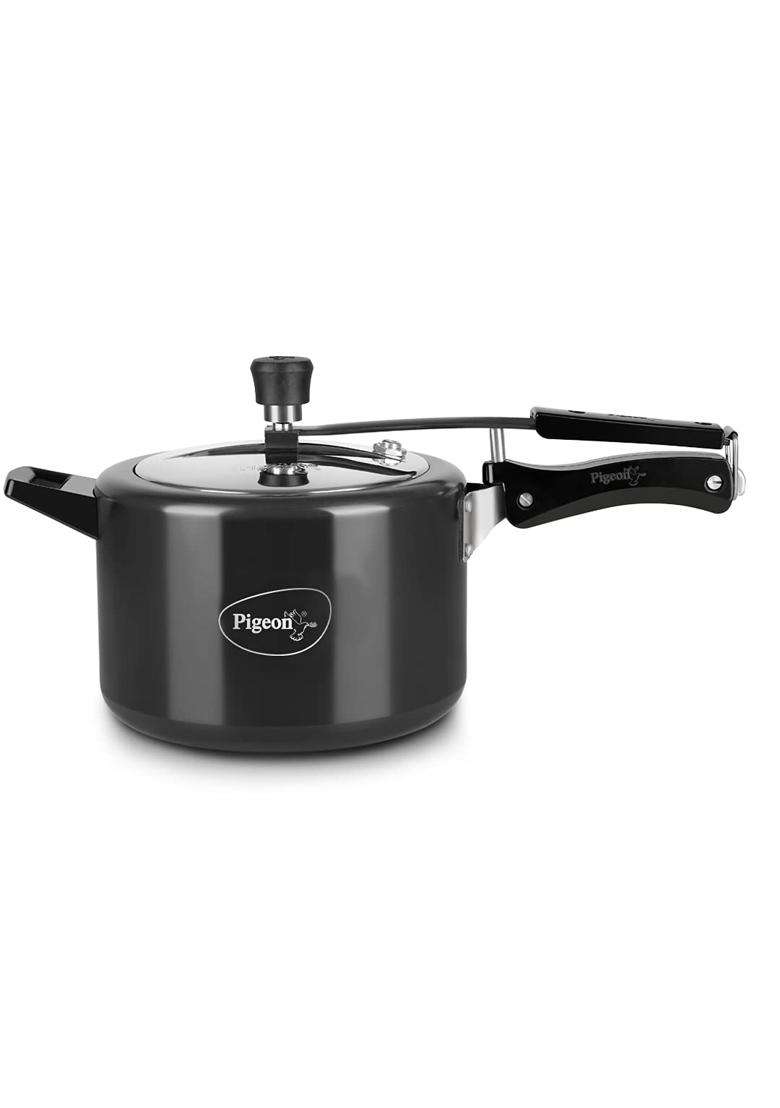 Pigeon By Stovekraft Titanium Induction Base Inner Lid Hard Anodised Aluminium | 5 L | 5.3 Qt - Indya