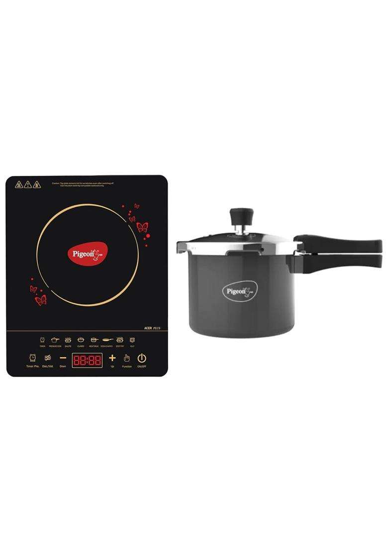 Pigeon By Stovekraft ABS Plastic Acer Plus Induction Cooktop 1800 Watts with Feather | 3 L | 3.2 Qt - Indya