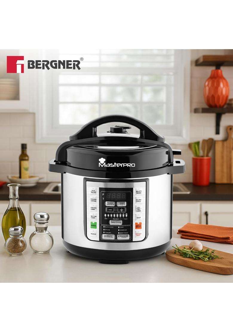 BERGNER MasterPro Electric Pressure Cooker | 3 L | 3.2 Qt | Non-Stick - Indya