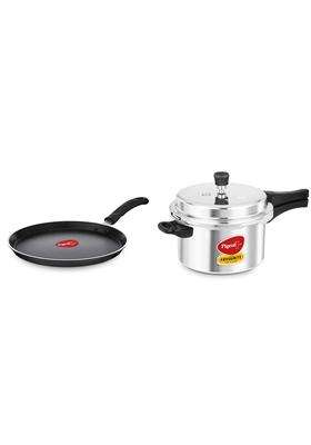 Pigeon By Stovekraft Special Non-Stick Aluminium Flat Tawa Flat Griddle | 5 L | 5.3 Qt | 27 cm | 10.6 Inch | Induction Compatible
