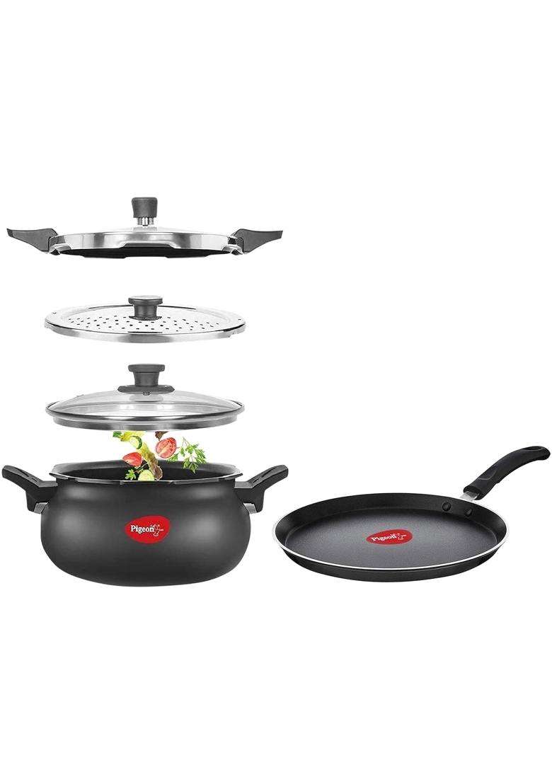 Pigeon All in One Ceramic Super Cooker | 5 L | 5.3 Qt | 27 cm | 10.6 Inch | Non-Stick - Indya