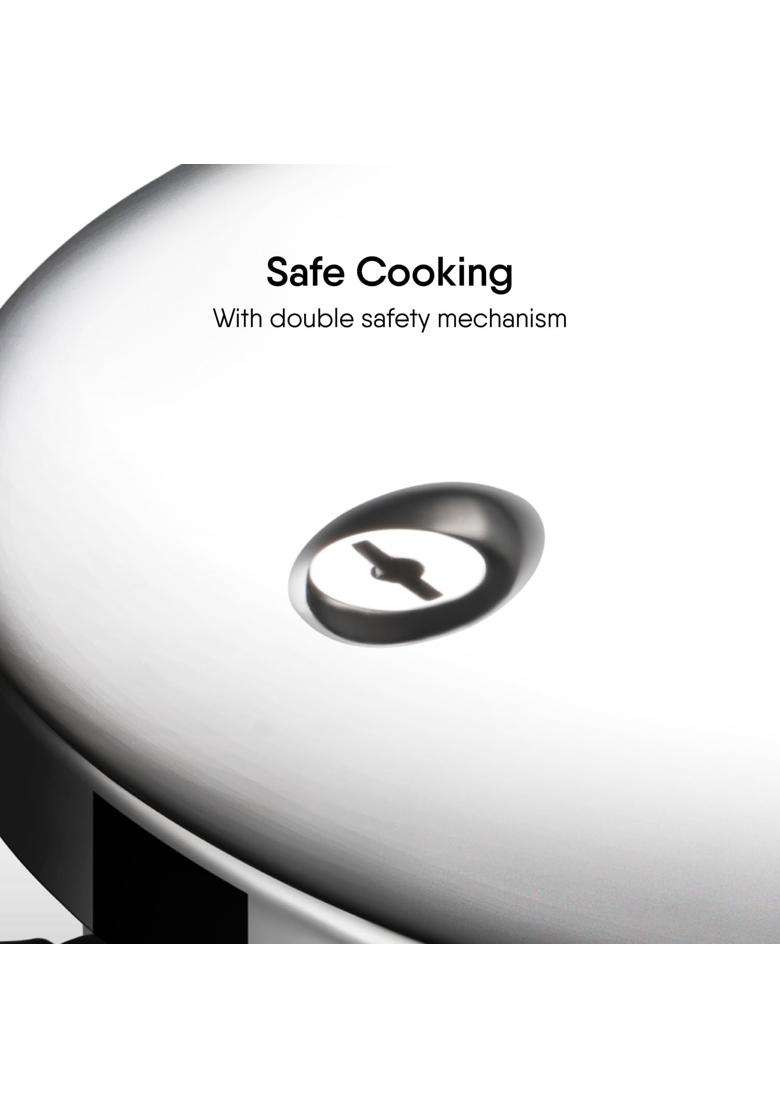 stahl Xpress Triply Triply Pressure Cooker Pan | 3.5 L | 3.7 Qt | Induction Compatible - Indya