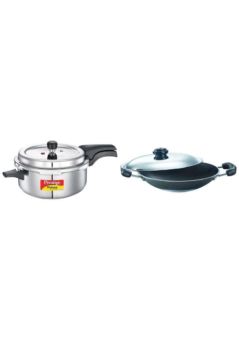 Prestige Svachh | 5 L | 5.3 Qt | 20 cm | 7.9 Inch | Non-Stick | With Lid - Indya