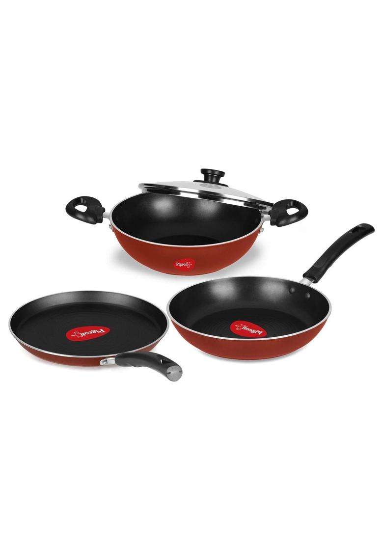 Pigeon By Stovekraft Titanium Pressure Cooker and Basics Induction Base Non Stick | 3 L | 3.2 Qt - Indya