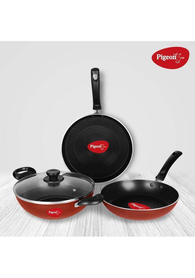 Pigeon By Stovekraft Titanium Pressure Cooker and Basics Induction Base Non Stick | 3 L | 3.2 Qt - Indya