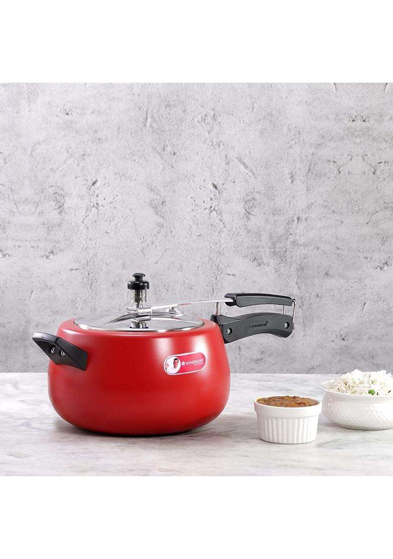Wonderchef Regalia Pressure Cooker Inner Lid Red 5L | 5 L | 5.3 Qt - Indya