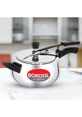 Borosil Triply Pressure Cooker with Inner Lid | 5 L | 5.3 Qt | Induction Compatible | Dishwasher Safe | Food Safe