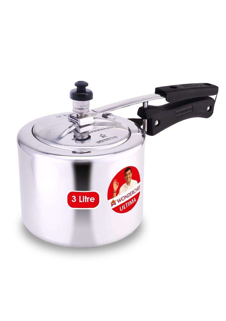 Wonderchef Inner Lid Ultima Pressure Cooker | 3 L | 3.2 Qt | Induction Compatible - Indya