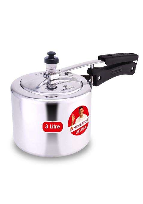 Wonderchef Inner Lid Ultima Pressure Cooker | 3 L | 3.2 Qt | Induction Compatible