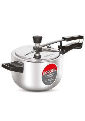 Borosil Triply Pressure Cooker | 3.5 L | 3.7 Qt | Induction Compatible | Dishwasher Safe | Food Safe