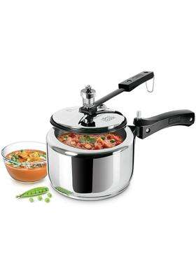 MILTON Pro Cook Sandwich Bottom Stainless Steel Pressure Cooker with Inner Lid | 2 L | 2.1 Qt | Induction Compatible | Food Safe