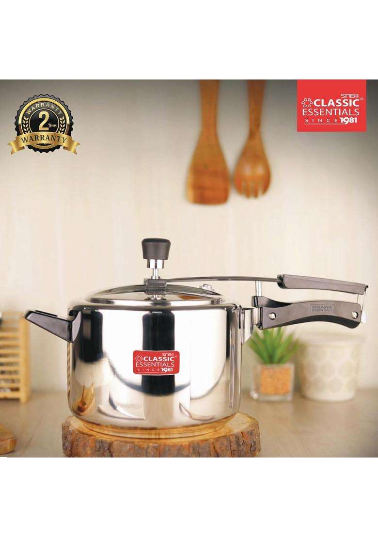 CLASSIC ESSENTIALS Prochef Stainless Steel Cooker | 5 L | 5.3 Qt | Non-Toxic | Food Safe - Indya