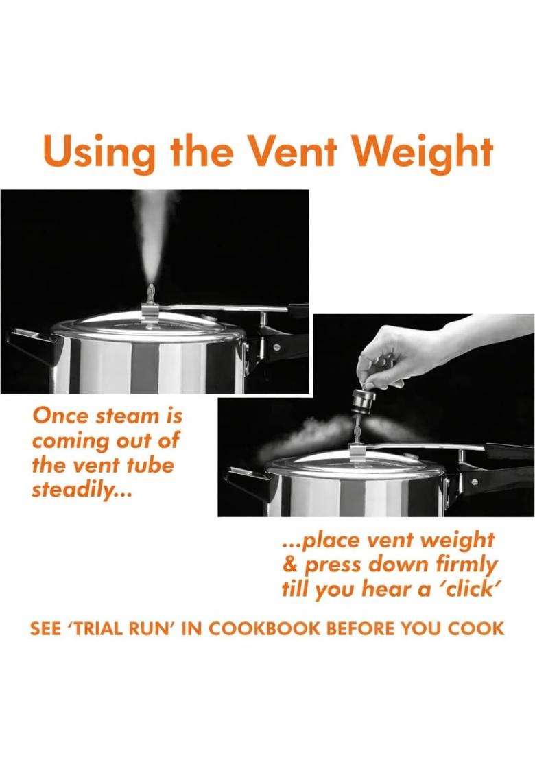 Vooli Cooker Whistle 1.5.to All Inner Lid Pressure Cooker City 1ps | 5 L | 5.3 Qt - Indya