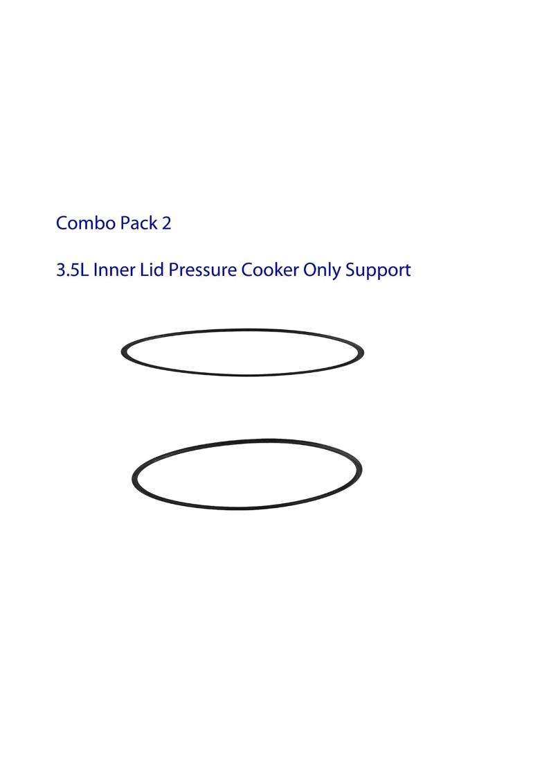 Vooli Pressure Cooker Rubber Gasket Support All Inner Lid Pressure Cooker Gasket | 3.5 L | 3.7 Qt | Pack of 2 - Indya