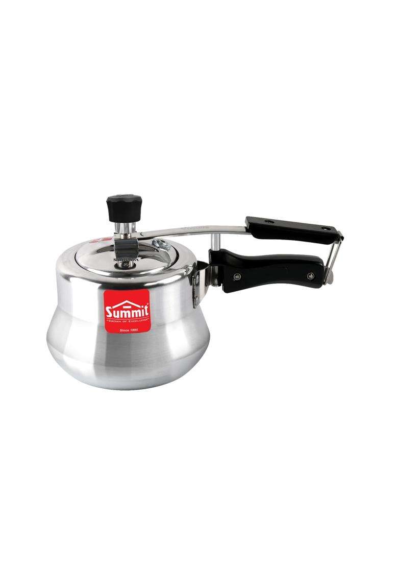 SUMMIT Inner Lid Handi Cooking Pot Induction Base Supreme Aluminium Pressure Cooker | 2 L | 2.1 Qt - Indya