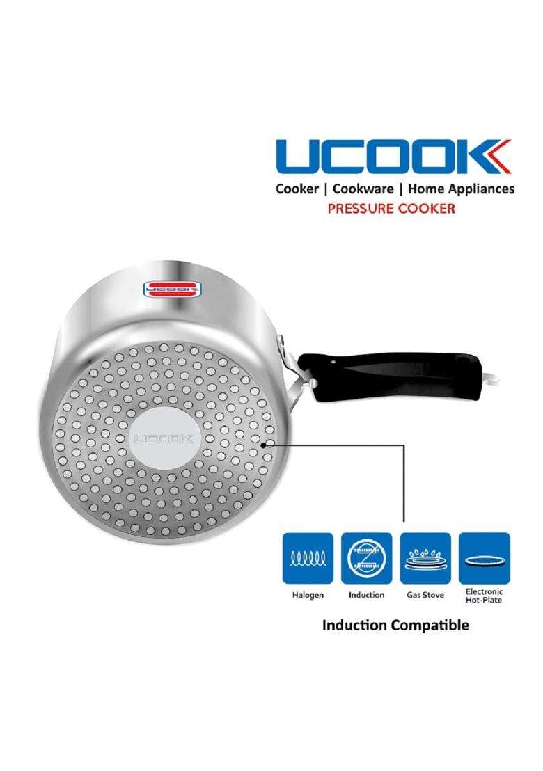 UCOOK By United Ekta Group. Aluminum Inner Lid Induction Pressure Cooker | 2 L | 2.1 Qt - Indya