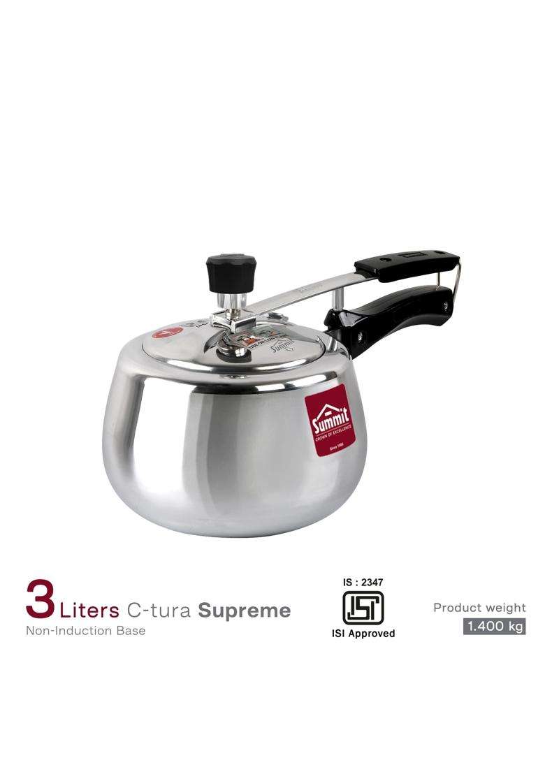 SUMMIT Inner Lid Contura Supreme Pressure Cooker Non Induction Base | 3 L | 3.2 Qt - Indya