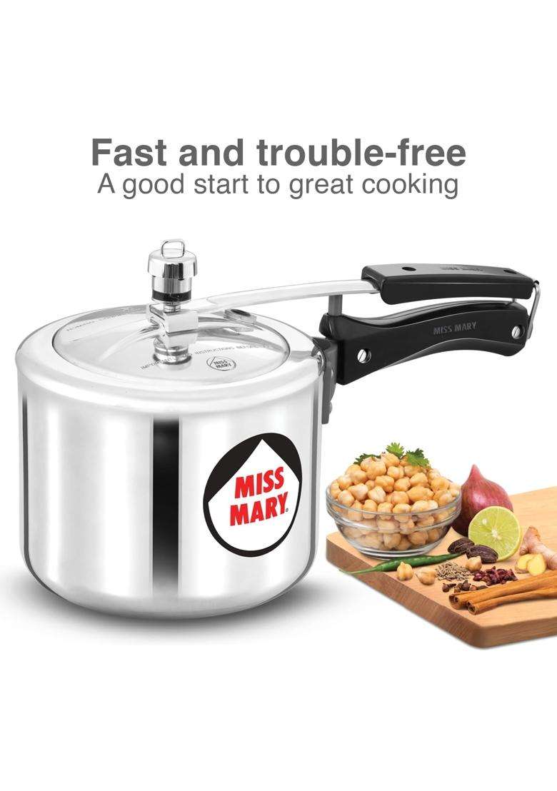 Hawkins Miss Mary Pressure Cooker | 3 L | 3.2 Qt | Induction Compatible - Indya