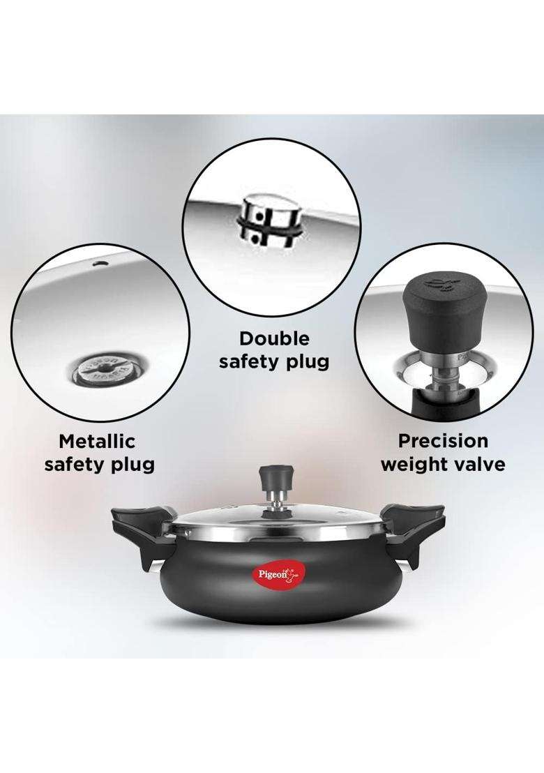 Pigeon By Stovekraft All in One Super Cooker 620-H Hard Anodised Outer Lid Pressure | 3 L | 3.2 Qt - Indya