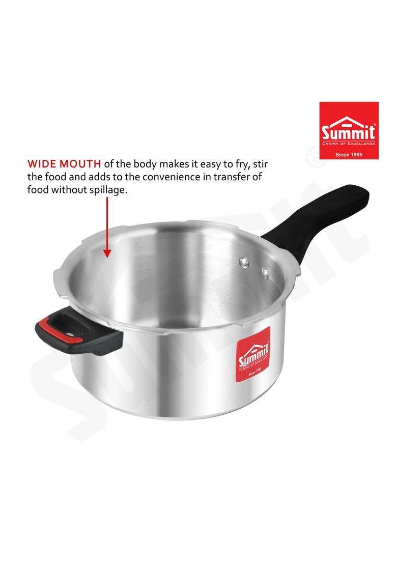 SUMMIT Outer Lid Junior Pan Induction Base Aluminum Pressure Cooker | 4 L | 4.2 Qt - Indya