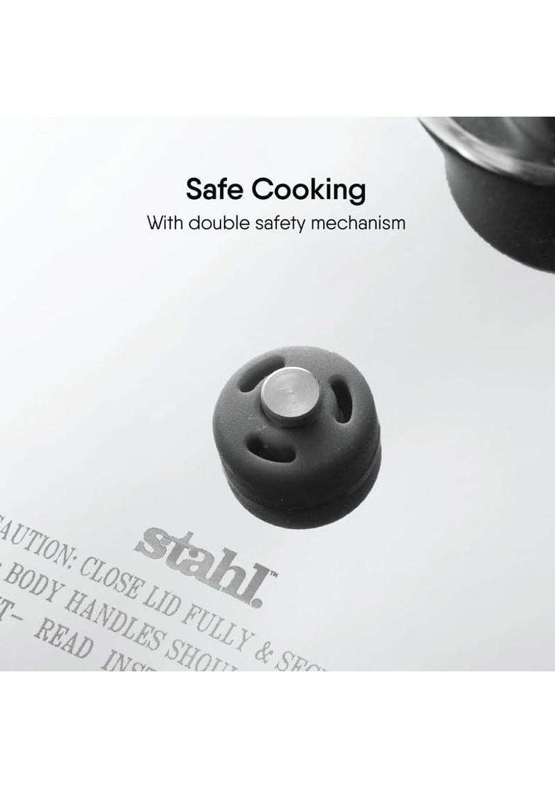 stahl Xpress Triply Broad and Tall Pressure Cooker Combo | 2.5 L | 2.6 Qt | Induction Compatible - Indya