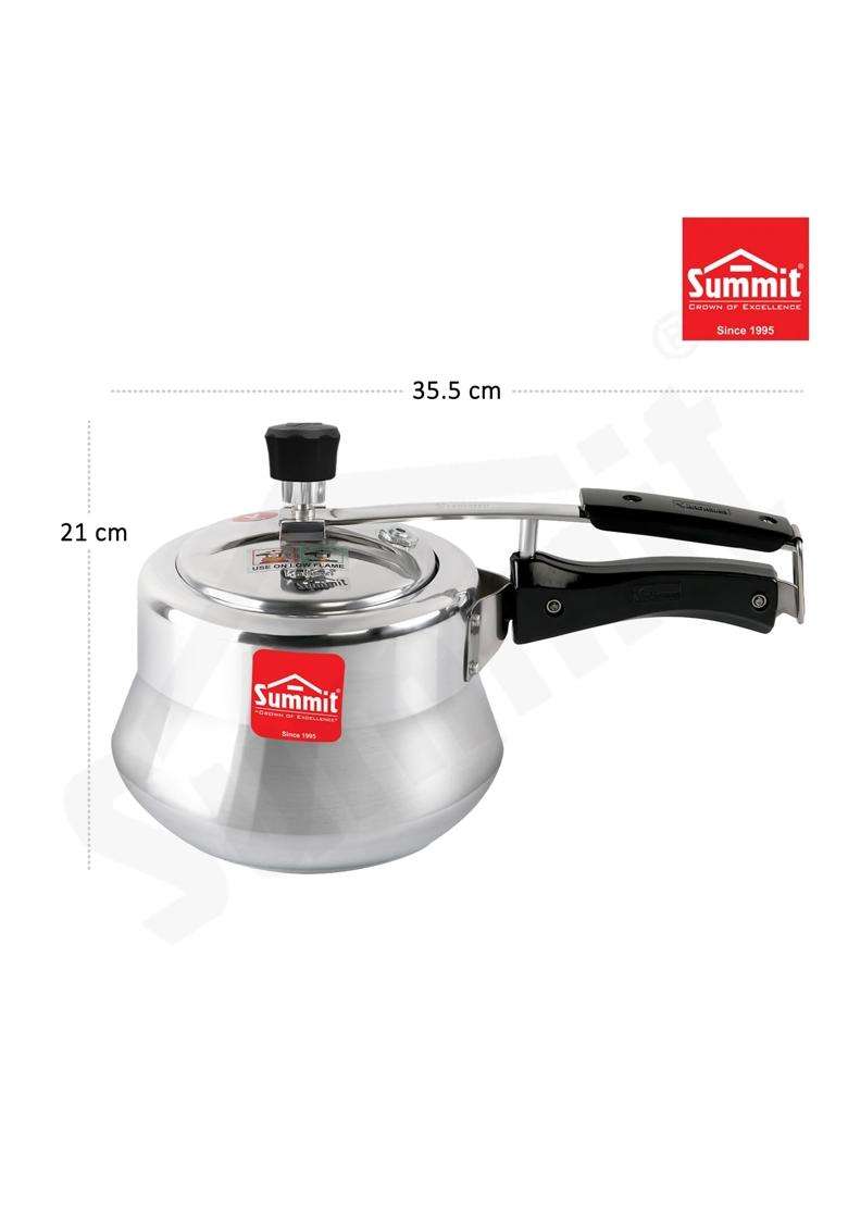 SUMMIT Inner Lid Handi Cooking Pot Supreme Pressure Cooker Non Induction Base | 3 L | 3.2 Qt - Indya