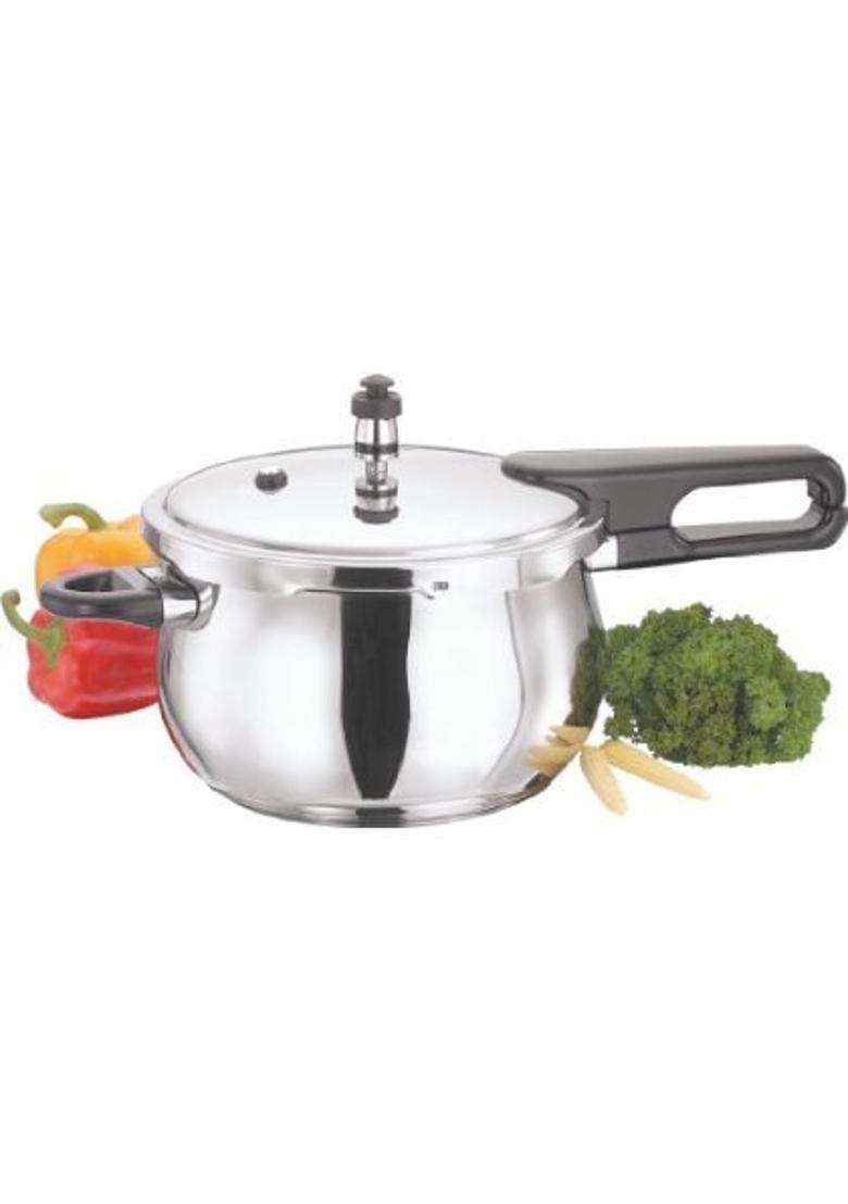 Vinod Stainless Steel Splendid Plus Handi Cooking Pot Pressure Cooker with Handle | 3.5 L | 3.7 Qt - Indya