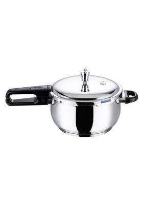 Vinod Induction Friendly Splendid Plus Handi Cooking Pot Stainless Steel Outer Lid Pressure Cooker | 3.5 L | 3.7 Qt