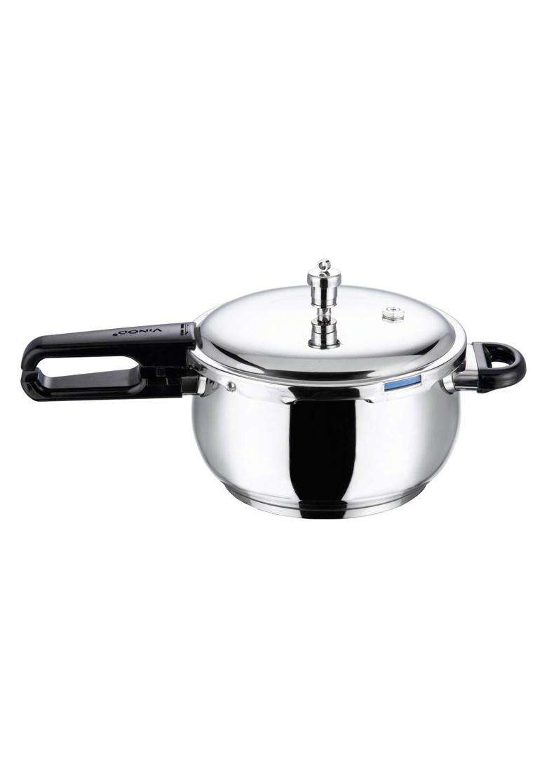 Vinod Induction Friendly Splendid Plus Handi Cooking Pot Stainless Steel Outer Lid Pressure Cooker | 3.5 L | 3.7 Qt - Indya