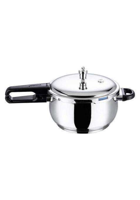 Vinod Induction Friendly Splendid Plus Handi Cooking Pot Stainless Steel Outer Lid Pressure Cooker | 3.5 L | 3.7 Qt