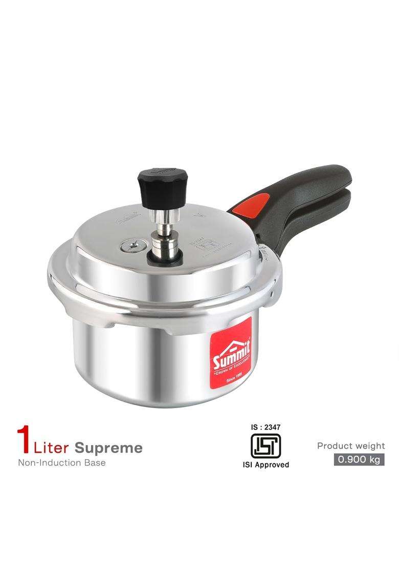 SUMMIT Inner Lid Handi Cooking Pot Induction Supreme Aluminium Pressure Cooker | 2 L | 2.1 Qt - Indya
