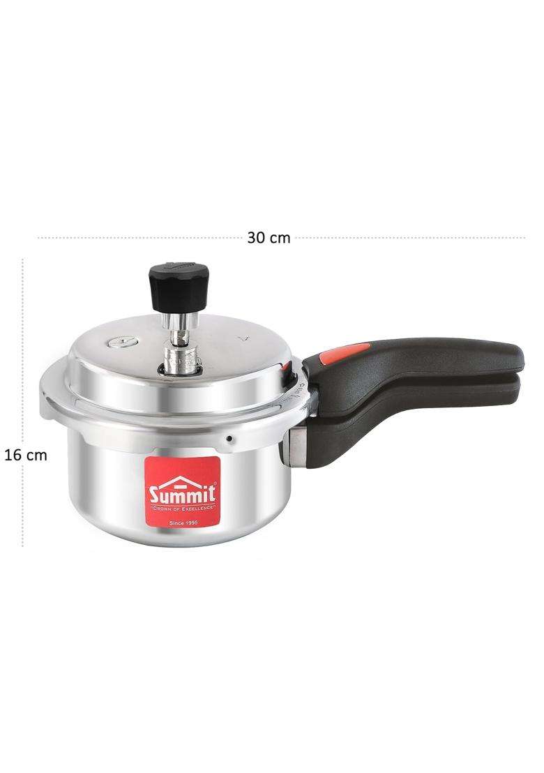 SUMMIT Inner Lid Handi Cooking Pot Induction Supreme Aluminium Pressure Cooker | 2 L | 2.1 Qt - Indya