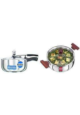 Hawkins Pressure Cooker Cooker | 3 L | 3.2 Qt | Induction Compatible | Tri-Ply | With Lid