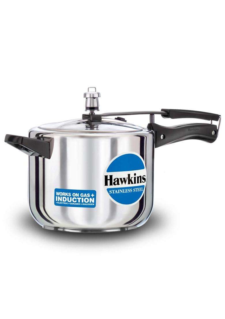 Hawkins Pressure Cooker | 5 L | 5.3 Qt | Induction Compatible | With Lid - Indya