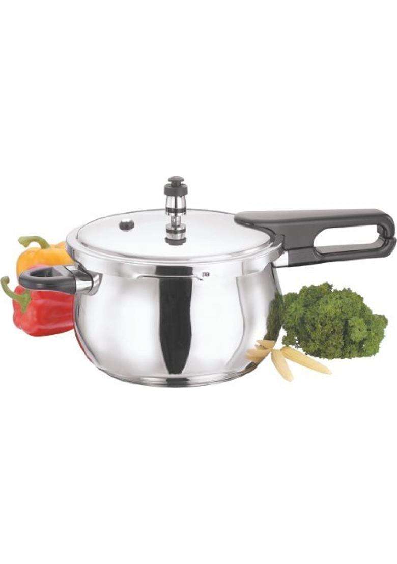 Vinod V- Splendid Plus Handi Cooking Pot Stainless Steel Pressure Cooker | 3.5 L | 3.7 Qt - Indya