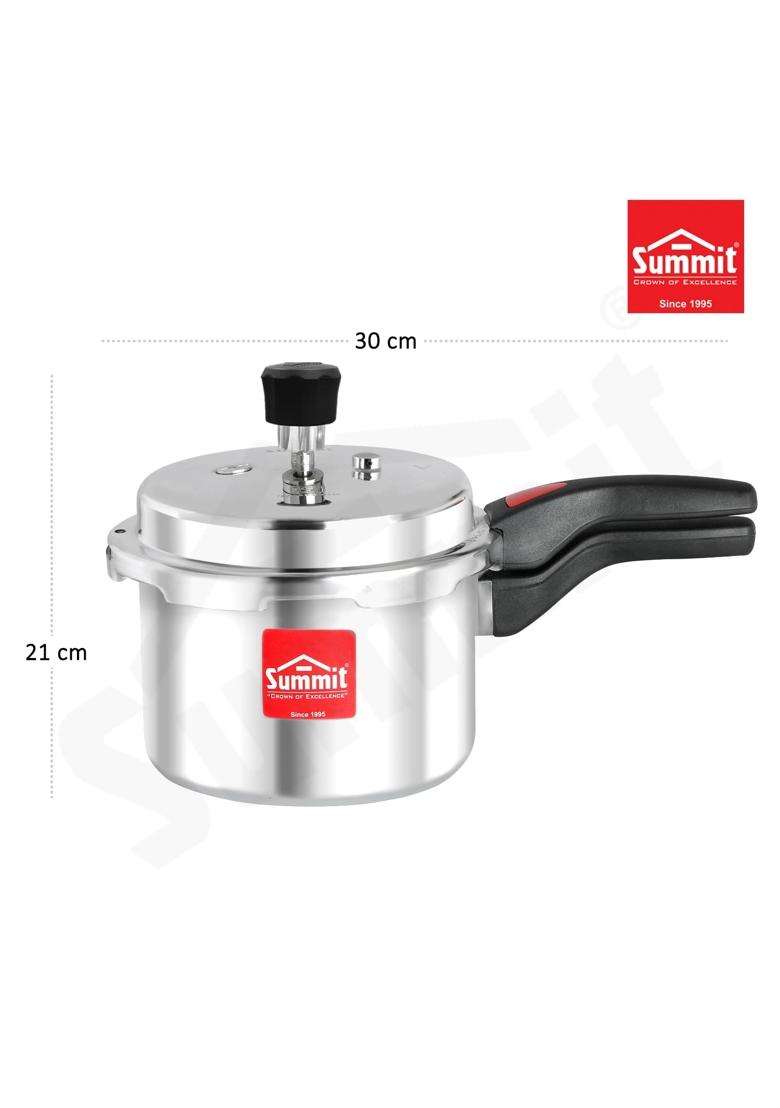 SUMMIT Outer Lid Heavy Non Induction Base Pressure Cooker | 3.5 L | 3.7 Qt - Indya
